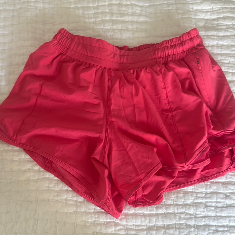 Lululemon Women's Pink Hottie Hot Lined Shorts 4 inch